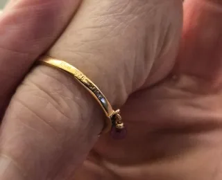 Sortija Tous Cruz y Rubí Oro Rosa