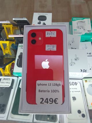 iPhone 12 128GB, Rojo, Batería 100% -Tienda física