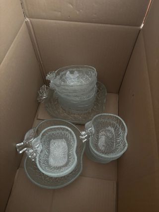 Juego Macedonia Piña y Manzanas Vidrio