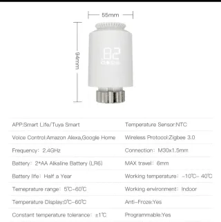 AVATTO TRV06 Válvula Termostática Inteligente