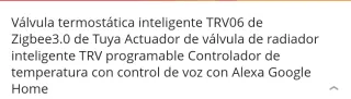 AVATTO TRV06 Válvula Termostática Inteligente