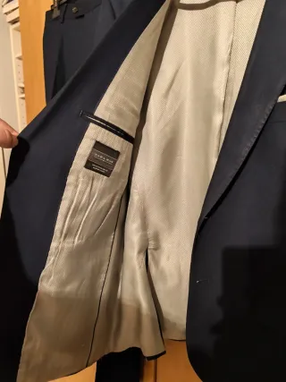 Traje Zara Man Azul Marino Talla L