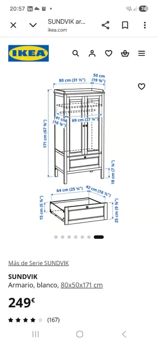 Armario infantil blanco