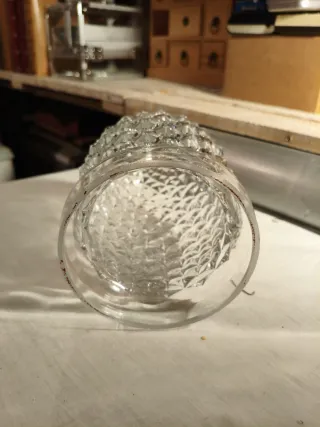 Tulipa lámpara cristal antigua