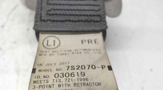 7s2070p cinturón seguridad toyota prius 348484