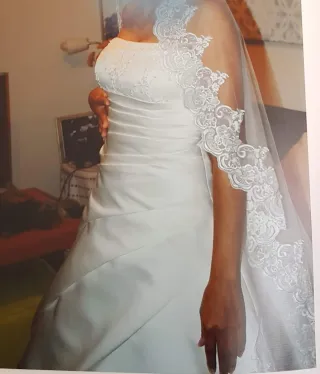 Vestido de Novia, Cancan,Velo, bolero, zapatos