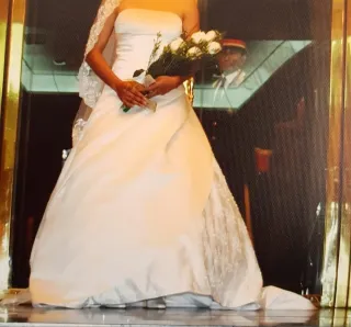 Vestido de Novia, Cancan,Velo, bolero, zapatos