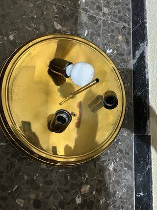 Plafón de techo grande cristal y metal