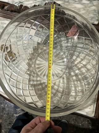 Plafón de techo grande cristal y metal