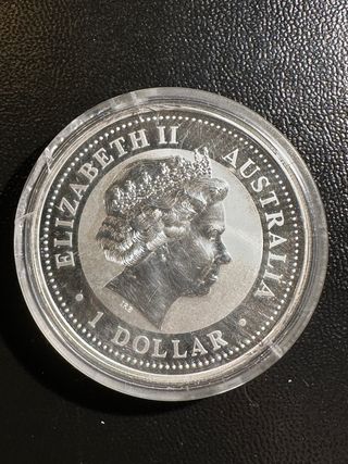 Moneda Serie Lunar 2001 Serpiente 1 oz Plata