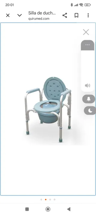 Silla de ducha con inodoro