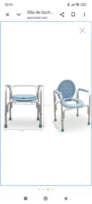 Silla de ducha con inodoro