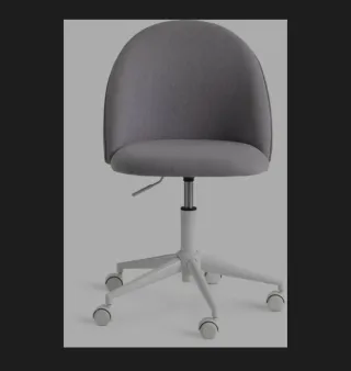 Silla de escritorio gris y blanca