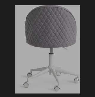 Silla de escritorio gris y blanca