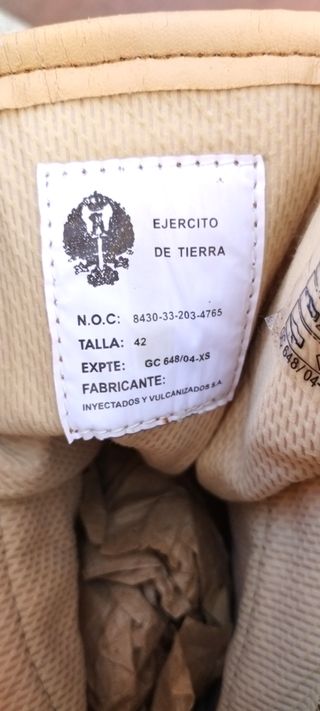 Botas militares tierra español beige