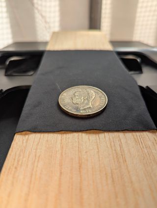 Moneda 5 Pesetas Amadeo I 1871 Plata