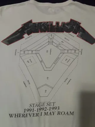 Camiseta Metallica 1991 Wherever I May Roam