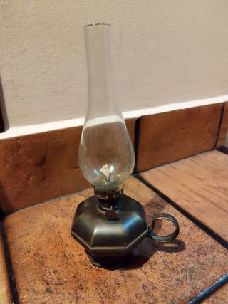 Candil de metal y cristal