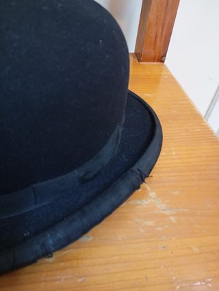 Sombrero bombín vintage negro