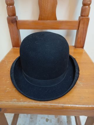 Sombrero bombín vintage negro