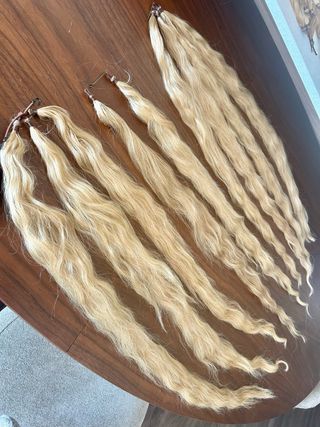 Moños Fallera Pelo Rubio