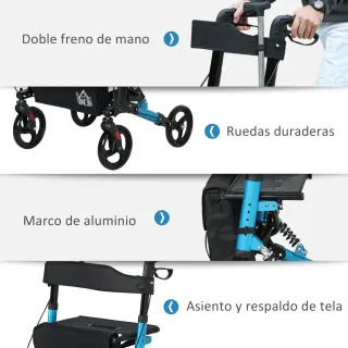 Andador para ancianos con asiento