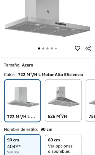 Campana Extractora Balay 90cm Acero Inoxidable