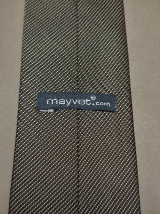 Cravatta mayvet.net nera con micro-pois argento