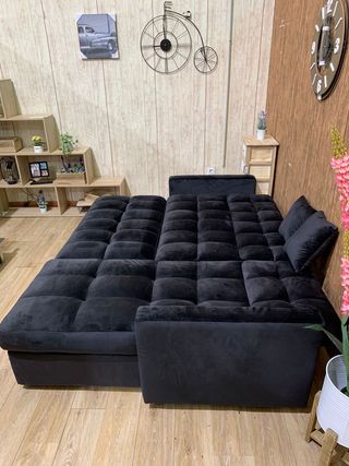 Oferta! Nuevo sofa cama matrimonial con arcón + 2 cojines
