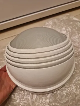 Lámpara plafón blanco lacado