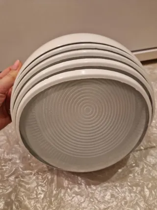 Lámpara plafón blanco lacado