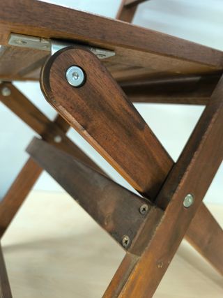 Silla plegable de madera para terraza