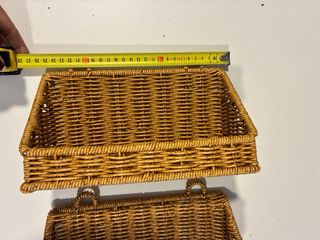 Juego de 4 cestas decorativas de mimbre