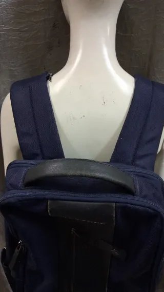 Zaino Piquadro tessuto e pelle blu nero