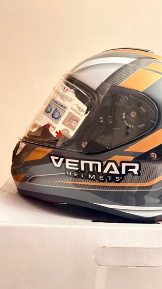 Casco integral Vemar Hurric naranja M