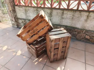 Cajas madera fruta vintage decoración rústica