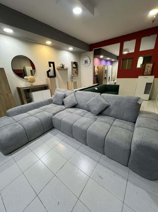 Sofá Chelong Gris Espuma Comprimida