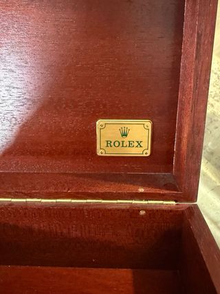 Caja Rolex Vintage Original Madera Caoba