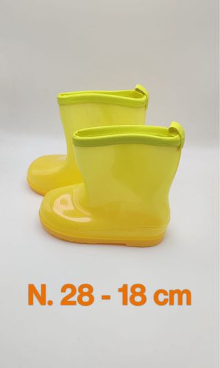 Stivali gomma da pioggia x bambini gialli tg. 28