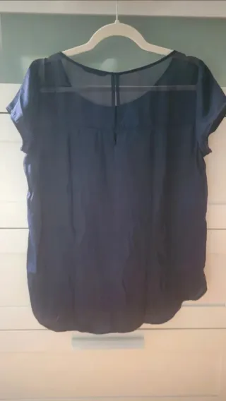 Blusa Stradivarius azul marino talla L