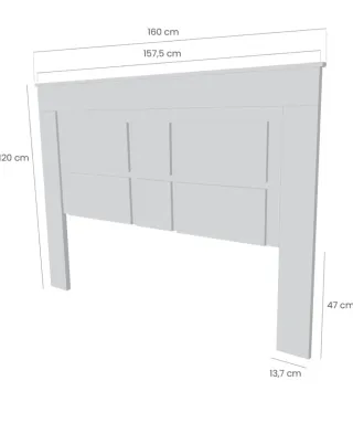 Cabecero Nórdico Omabella 160cm Madera
