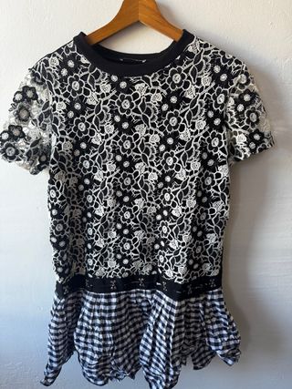 Vestido Vintage Encaje y Vichy