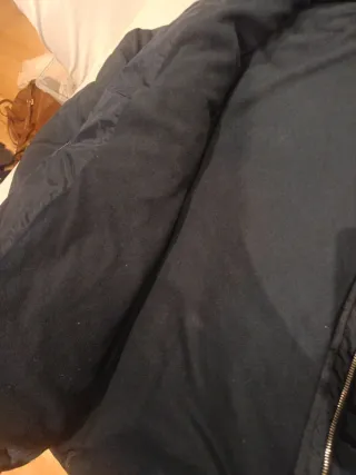 Abrigo acolchado niña negro zara