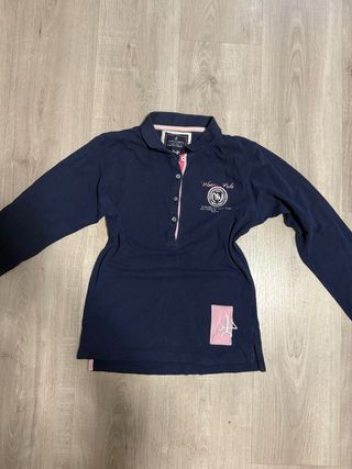 Polo Valecuatro Talla M Azul/Rosa