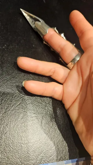 Anillo Plata de ley cabeza de cuervo articulado