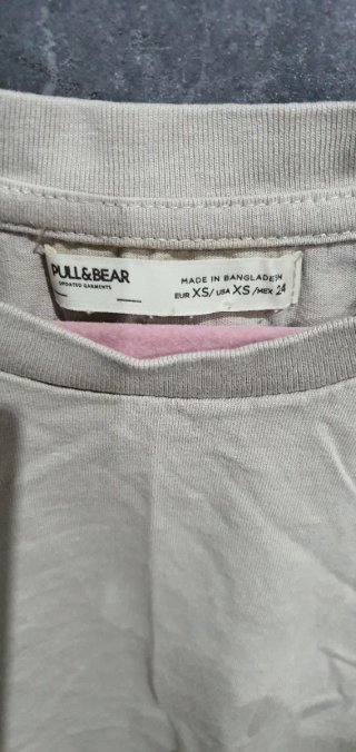 Camiseta Pull&Bear corta beige talla XS