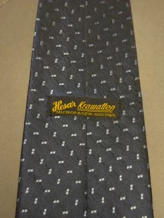 Cravatta Hesar blu con microfantasia argento