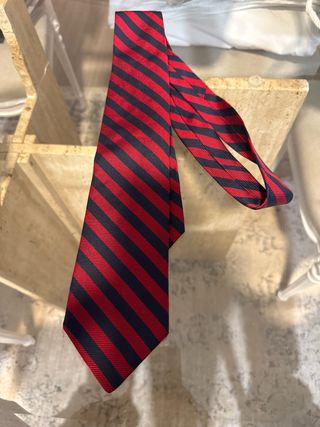 Corbata Faconnable Rayas Azul y Rojo