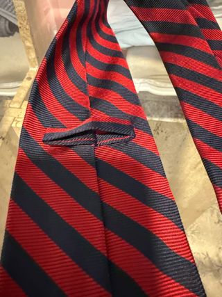 Corbata Faconnable Rayas Azul y Rojo