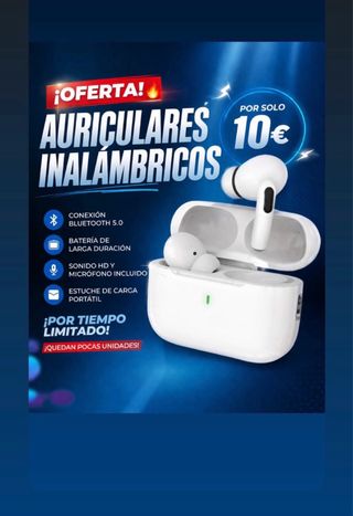 Auriculares inalámbricos con cargador